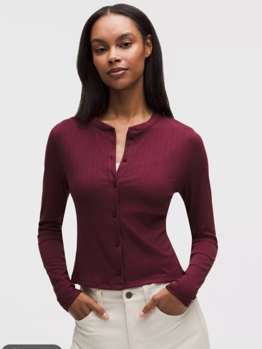 Lululemon Hold Tight Micro-Rib Cardigan Sz 10